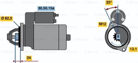 BOSCH 0 986 010 780 - Starteris autodraugiem.lv