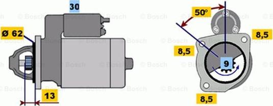 BOSCH 0 986 011 941 - Starteris autodraugiem.lv