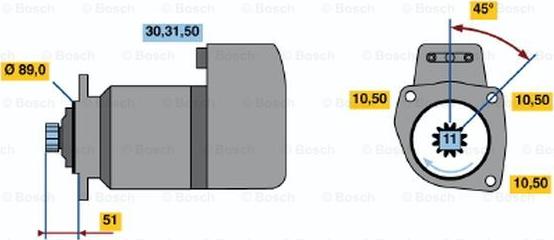 BOSCH 0 986 011 520 - Starteris autodraugiem.lv