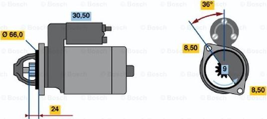 BOSCH 0 986 011 671 - Starteris autodraugiem.lv