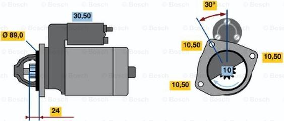 BOSCH 0 986 011 110 - Starteris autodraugiem.lv