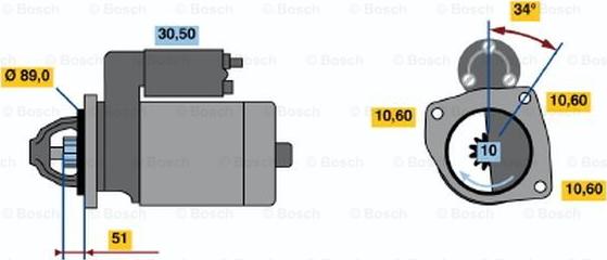 BOSCH 0 986 011 380 - Starteris autodraugiem.lv