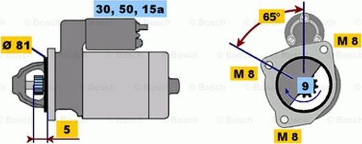 BOSCH 0 986 011 780 - Starteris autodraugiem.lv