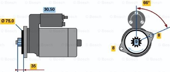 BOSCH 0 986 018 551 - Starteris autodraugiem.lv