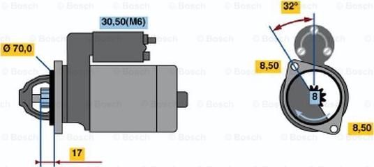 BOSCH 0 986 018 571 - Starteris autodraugiem.lv