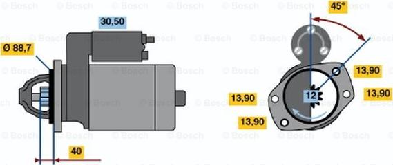 BOSCH 0 986 018 651 - Starteris autodraugiem.lv