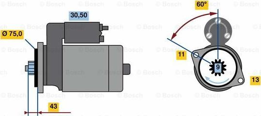 BOSCH 0 986 018 601 - Starteris autodraugiem.lv