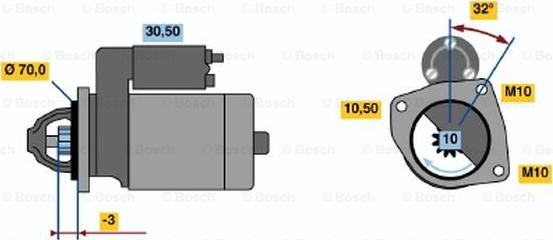 BOSCH 0 986 018 611 - Starteris autodraugiem.lv