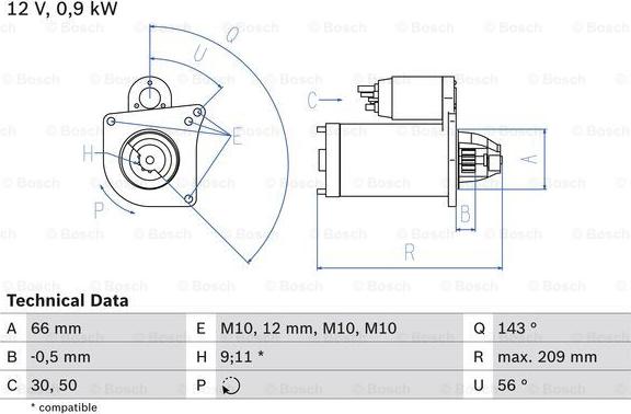 BOSCH 0 986 018 860 - Starteris autodraugiem.lv