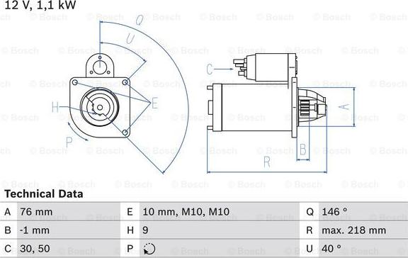 BOSCH 0 986 018 870 - Starteris autodraugiem.lv