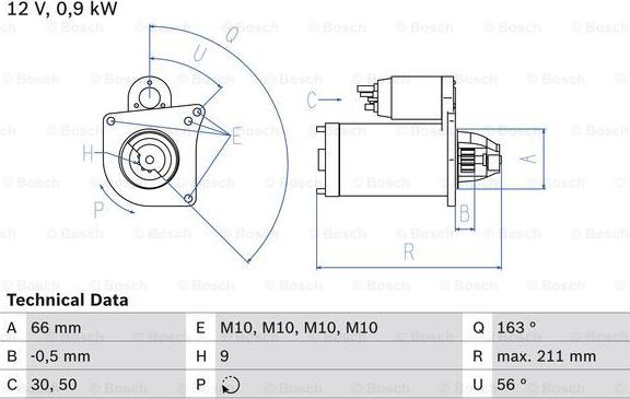 BOSCH 0 986 018 360 - Starteris autodraugiem.lv