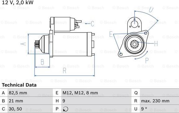 BOSCH 0 986 018 380 - Starteris autodraugiem.lv