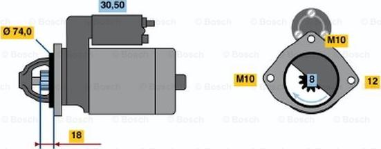 BOSCH 0 986 018 721 - Starteris autodraugiem.lv