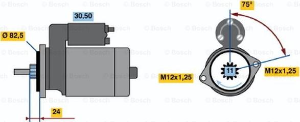 BOSCH 0 986 013 991 - Starteris autodraugiem.lv