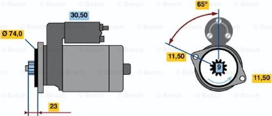 BOSCH 0 986 013 981 - Starteris autodraugiem.lv