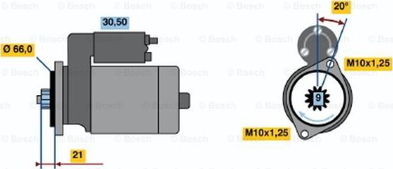 BOSCH 0 986 013 541 - Starteris autodraugiem.lv