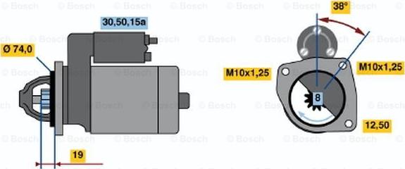 BOSCH 0 986 013 501 - Starteris autodraugiem.lv