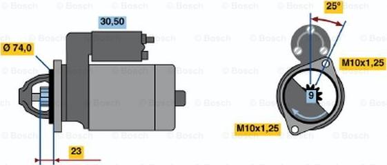 BOSCH 0 986 013 531 - Starteris autodraugiem.lv