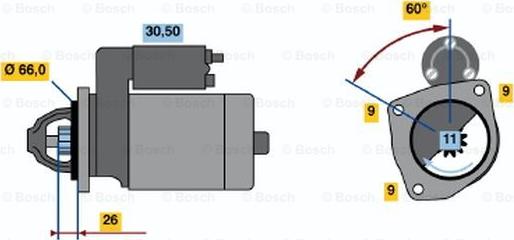 BOSCH 0 986 013 620 - Starteris autodraugiem.lv