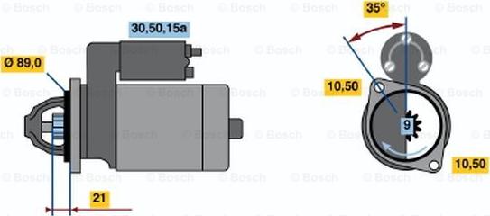 BOSCH 0 986 013 160 - Starteris autodraugiem.lv