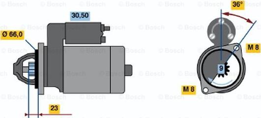 BOSCH 0 986 013 801 - Starteris autodraugiem.lv