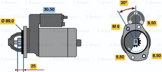 BOSCH 0 986 013 811 - Starteris autodraugiem.lv