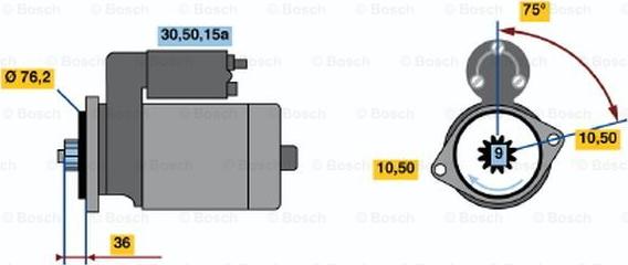 BOSCH 0 986 013 880 - Starteris autodraugiem.lv