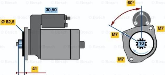 BOSCH 0 986 013 831 - Starteris autodraugiem.lv