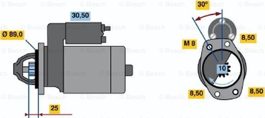 BOSCH 0 986 013 821 - Starteris autodraugiem.lv