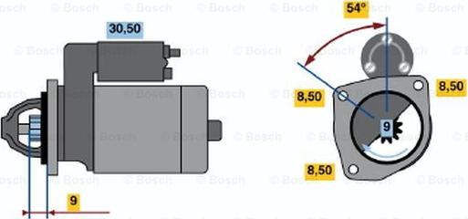 BOSCH 0 986 013 210 - Starteris autodraugiem.lv