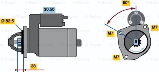 BOSCH 0 986 013 791 - Starteris autodraugiem.lv