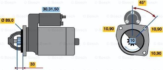 BOSCH 0 986 013 770 - Starteris autodraugiem.lv