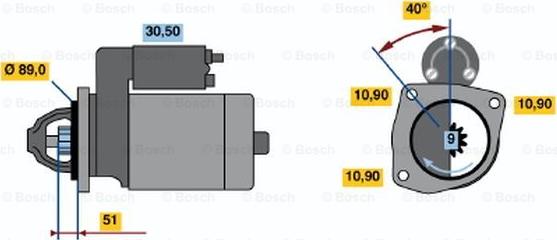 BOSCH 0 986 012 940 - Starteris autodraugiem.lv