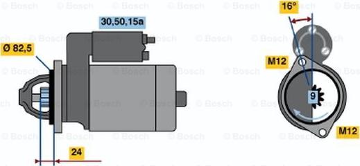 BOSCH 0 986 012 980 - Starteris autodraugiem.lv