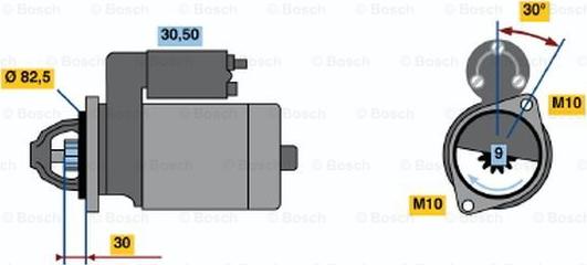 BOSCH 0 986 012 410 - Starteris autodraugiem.lv