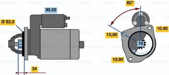 BOSCH 0 986 012 470 - Starteris autodraugiem.lv