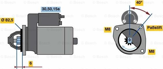 BOSCH 0 986 012 570 - Starteris autodraugiem.lv