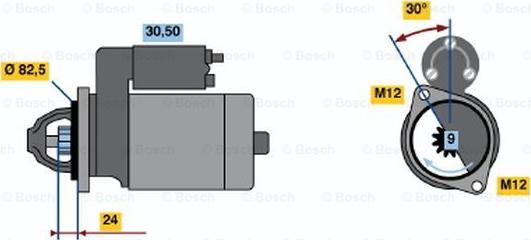 BOSCH 0 986 012 690 - Starteris autodraugiem.lv