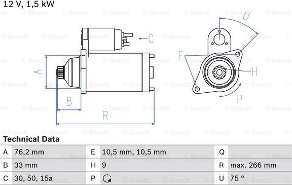 BOSCH 0 986 012 660 - Starteris autodraugiem.lv