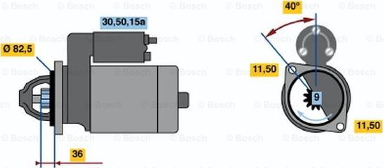 BOSCH 0 986 012 061 - Starteris autodraugiem.lv