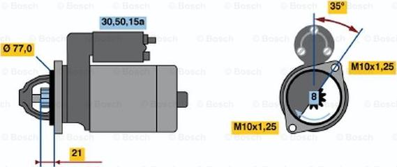 BOSCH 0 986 012 171 - Starteris autodraugiem.lv