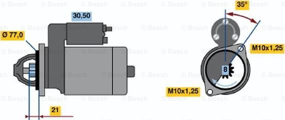 BOSCH 0 986 012 871 - Starteris autodraugiem.lv