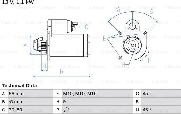 BOSCH 0 986 012 340 - Starteris autodraugiem.lv