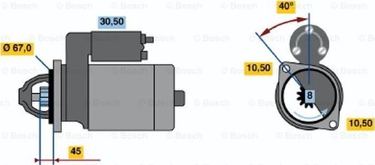 BOSCH 0 986 012 291 - Starteris autodraugiem.lv