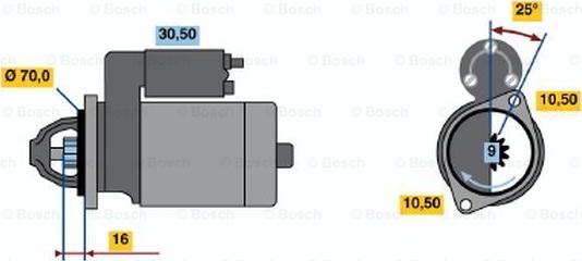 BOSCH 0 986 012 241 - Starteris autodraugiem.lv