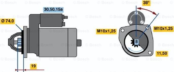 BOSCH 0 986 012 271 - Starteris autodraugiem.lv