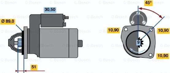 BOSCH 0 986 012 750 - Starteris autodraugiem.lv