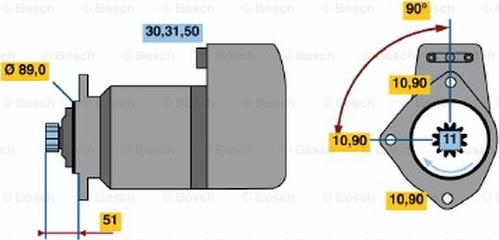 BOSCH 0 986 012 730 - Starteris autodraugiem.lv