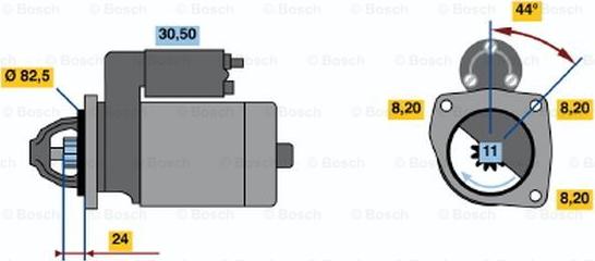 BOSCH 0 986 017 950 - Starteris autodraugiem.lv