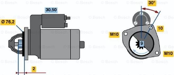 BOSCH 0 986 017 910 - Starteris autodraugiem.lv